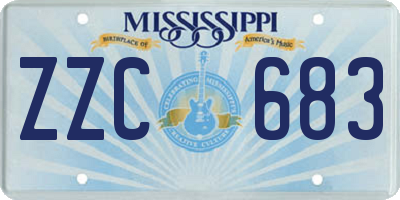 MS license plate ZZC683