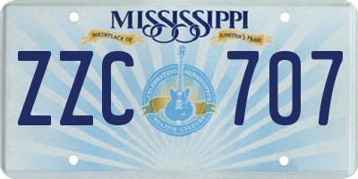 MS license plate ZZC707