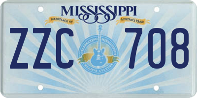 MS license plate ZZC708