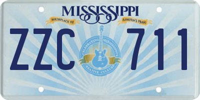 MS license plate ZZC711