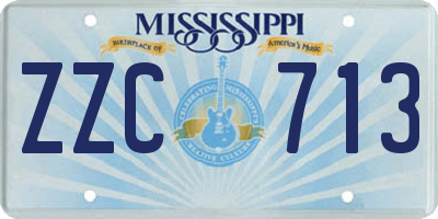 MS license plate ZZC713