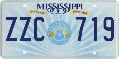 MS license plate ZZC719