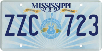 MS license plate ZZC723