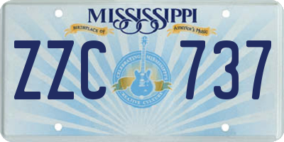 MS license plate ZZC737