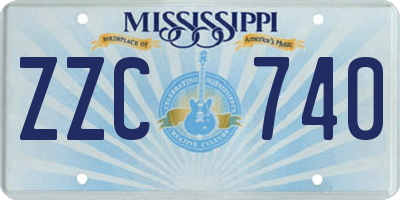 MS license plate ZZC740