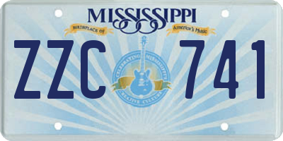 MS license plate ZZC741