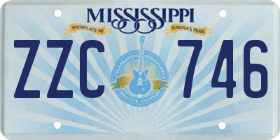 MS license plate ZZC746