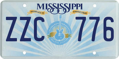 MS license plate ZZC776