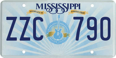 MS license plate ZZC790