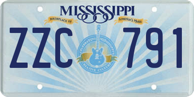 MS license plate ZZC791