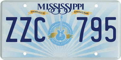 MS license plate ZZC795