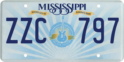 MS license plate ZZC797