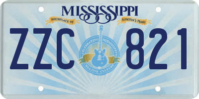 MS license plate ZZC821