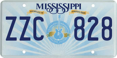 MS license plate ZZC828