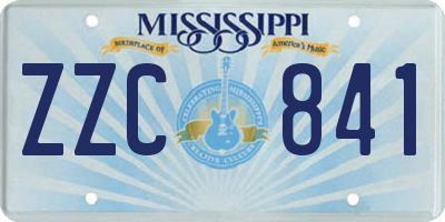 MS license plate ZZC841