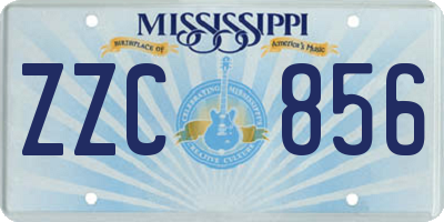 MS license plate ZZC856