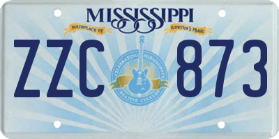 MS license plate ZZC873