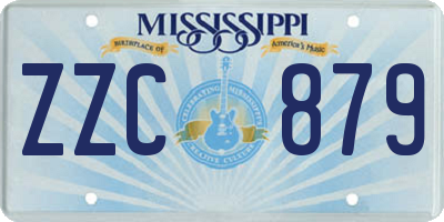 MS license plate ZZC879