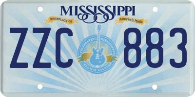 MS license plate ZZC883