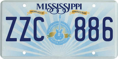 MS license plate ZZC886