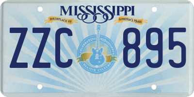 MS license plate ZZC895