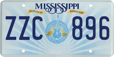 MS license plate ZZC896