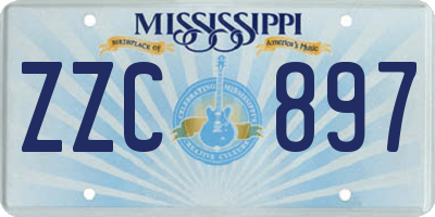 MS license plate ZZC897