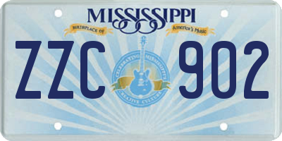 MS license plate ZZC902