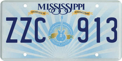 MS license plate ZZC913