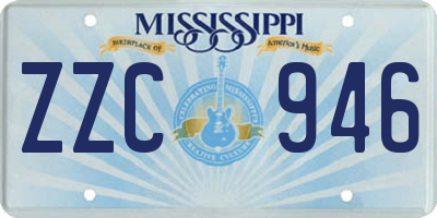 MS license plate ZZC946