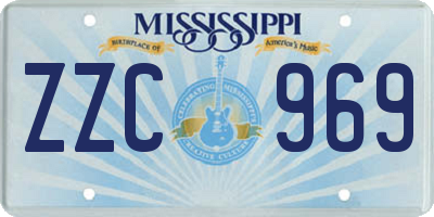 MS license plate ZZC969