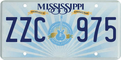 MS license plate ZZC975