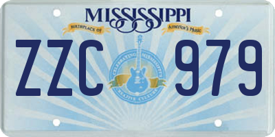 MS license plate ZZC979