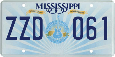 MS license plate ZZD061