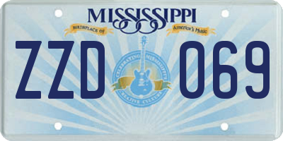 MS license plate ZZD069