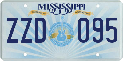 MS license plate ZZD095