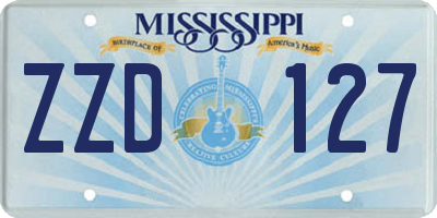 MS license plate ZZD127