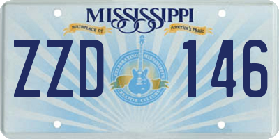 MS license plate ZZD146
