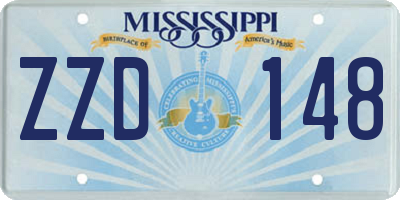 MS license plate ZZD148