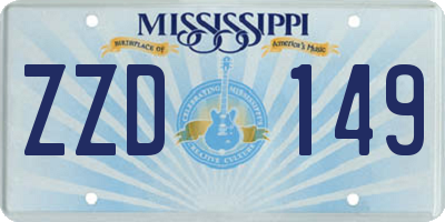 MS license plate ZZD149