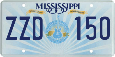MS license plate ZZD150