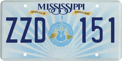 MS license plate ZZD151