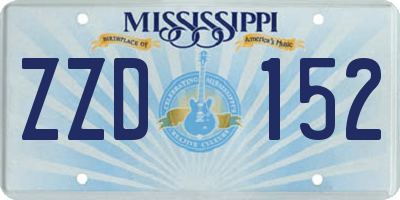 MS license plate ZZD152