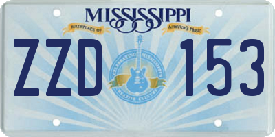 MS license plate ZZD153