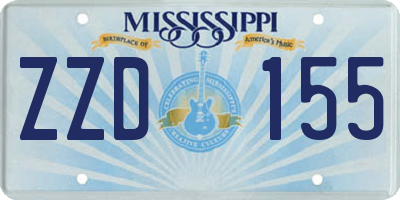 MS license plate ZZD155