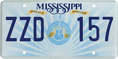 MS license plate ZZD157