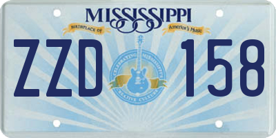 MS license plate ZZD158
