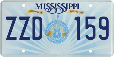 MS license plate ZZD159