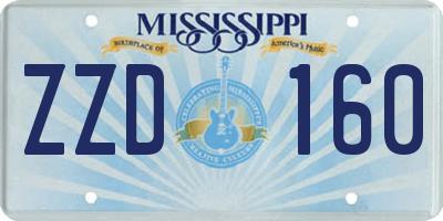 MS license plate ZZD160