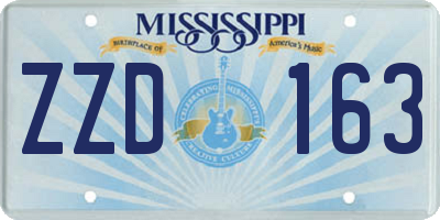 MS license plate ZZD163